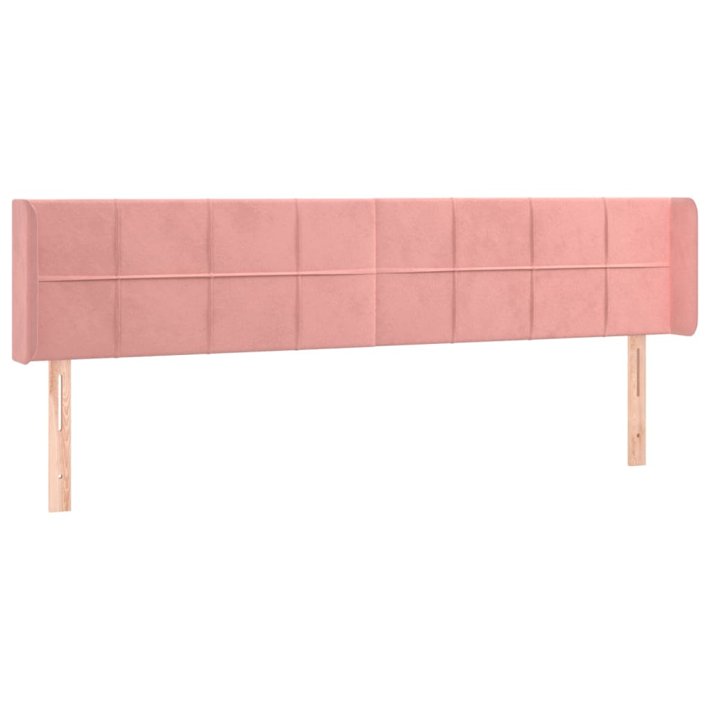 Kopfteil mit Ohren Dunkelblau 93x16x78/88 cm Samt
