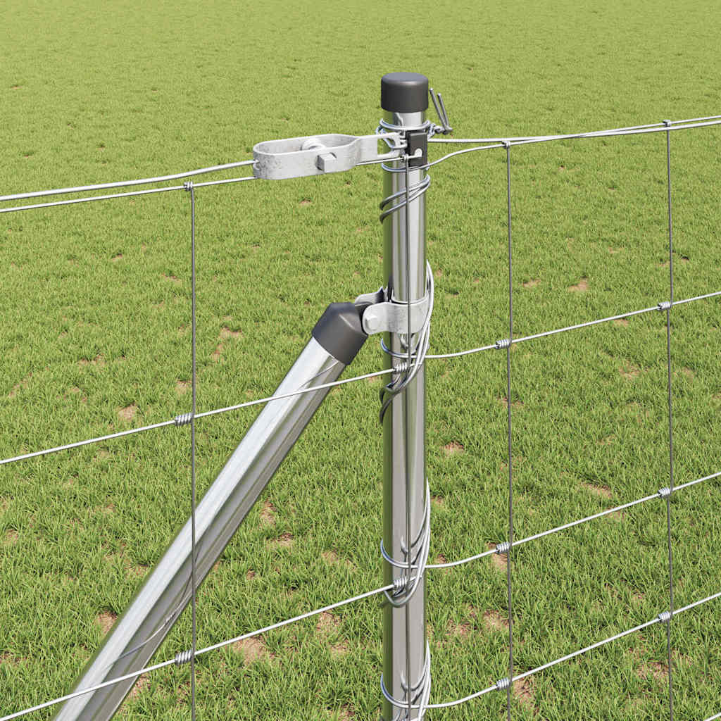 Ground Fix Geschweißter Drahtzaun 25 x 0,8 m Silber Netz