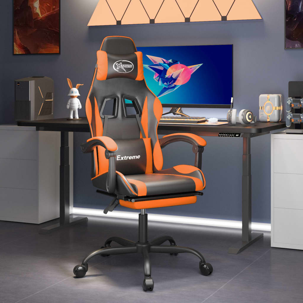 Gaming-Stuhl Schwarz und Golden Kunstleder