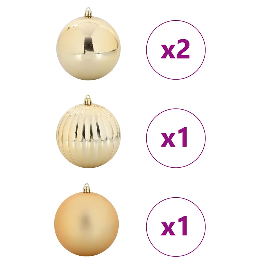 Weihnachtsbaumkugel Set XL 9 pcs Rot Kunststoff