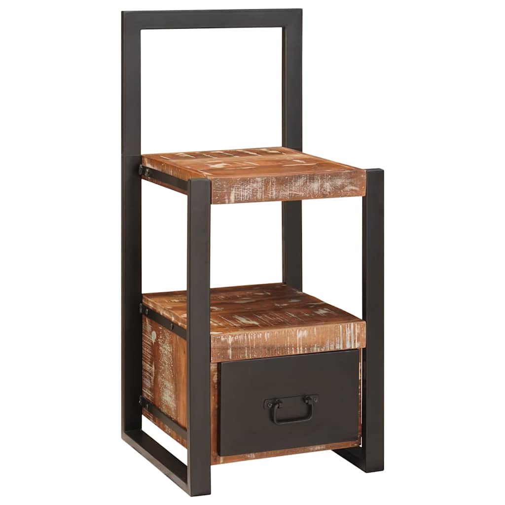Ankleidehaken mit Regal Braun 40 x 40 x 90 cm Massivholz Mango