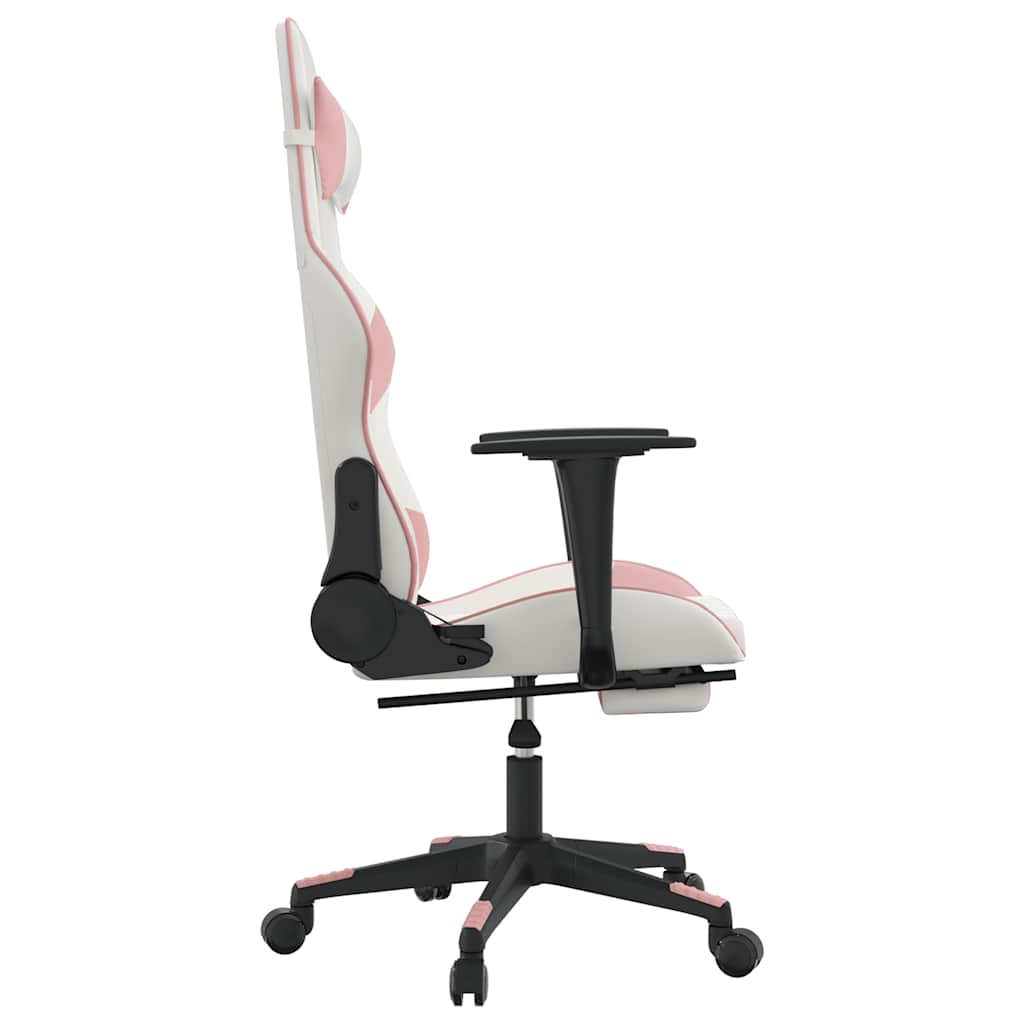 Gaming-Stuhl mit Massagefunktion Schwarz und Blau Kunstleder