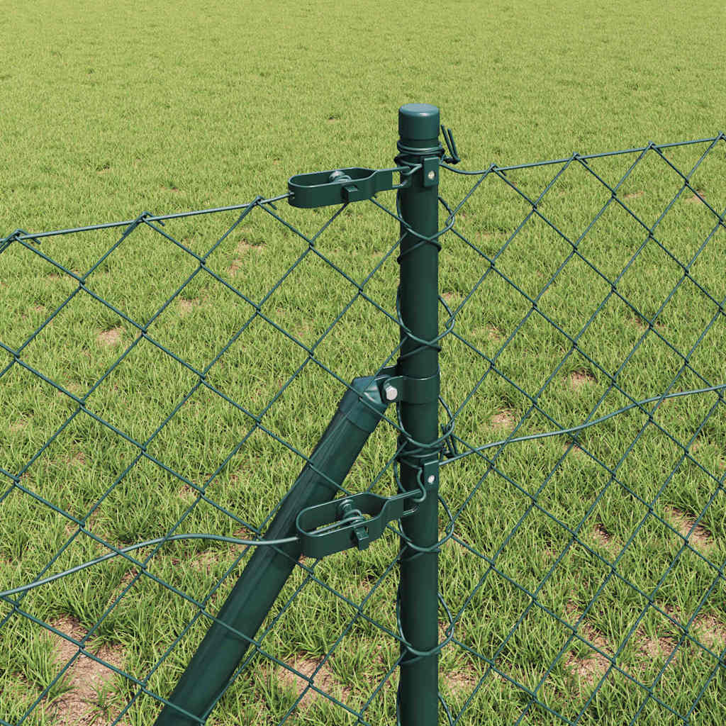 Outdoor Kettenglied-Zaun Erdfixierung 10 x 0,4 m Grün Netz