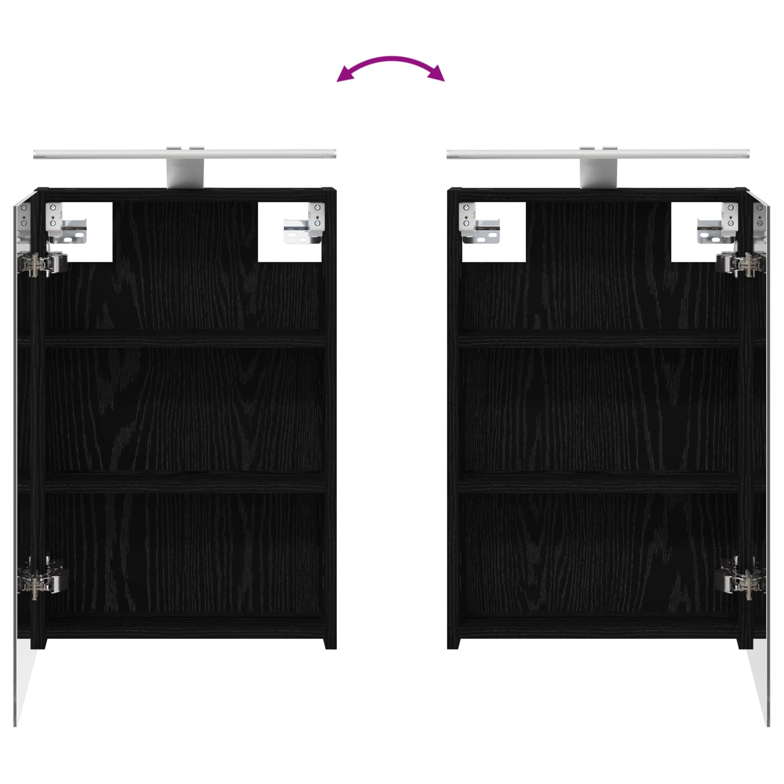 Badezimmerschrank-Set 3 pcs 80 x 10,5 x 50 cm Holzwerkstoff