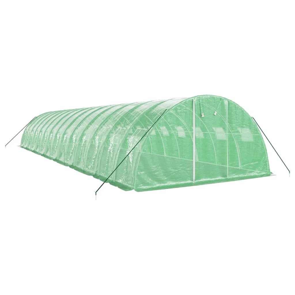 Gewächshaus mit Stahlrahmen Grün 8 m² 4x2x2 m