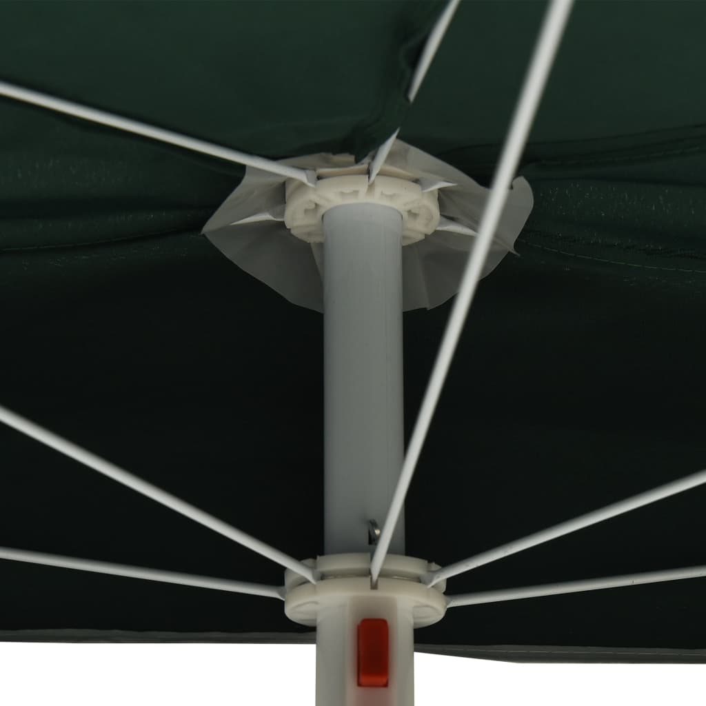 Halb-Sonnenschirm mit Mast 180x90 cm Anthrazit