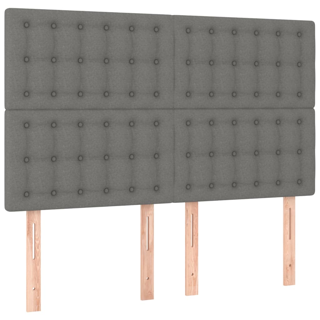 Kopfteil Hellgrau 80x5x118/128 cm Stoff
