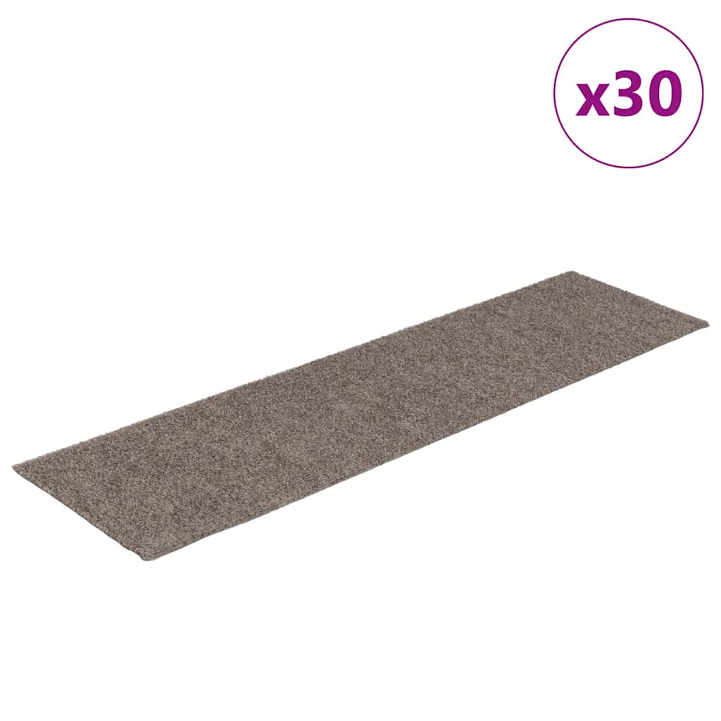Stufenmatten Selbstklebend 15 Stk. 60x25 cm Hellbraun Rechteckig
