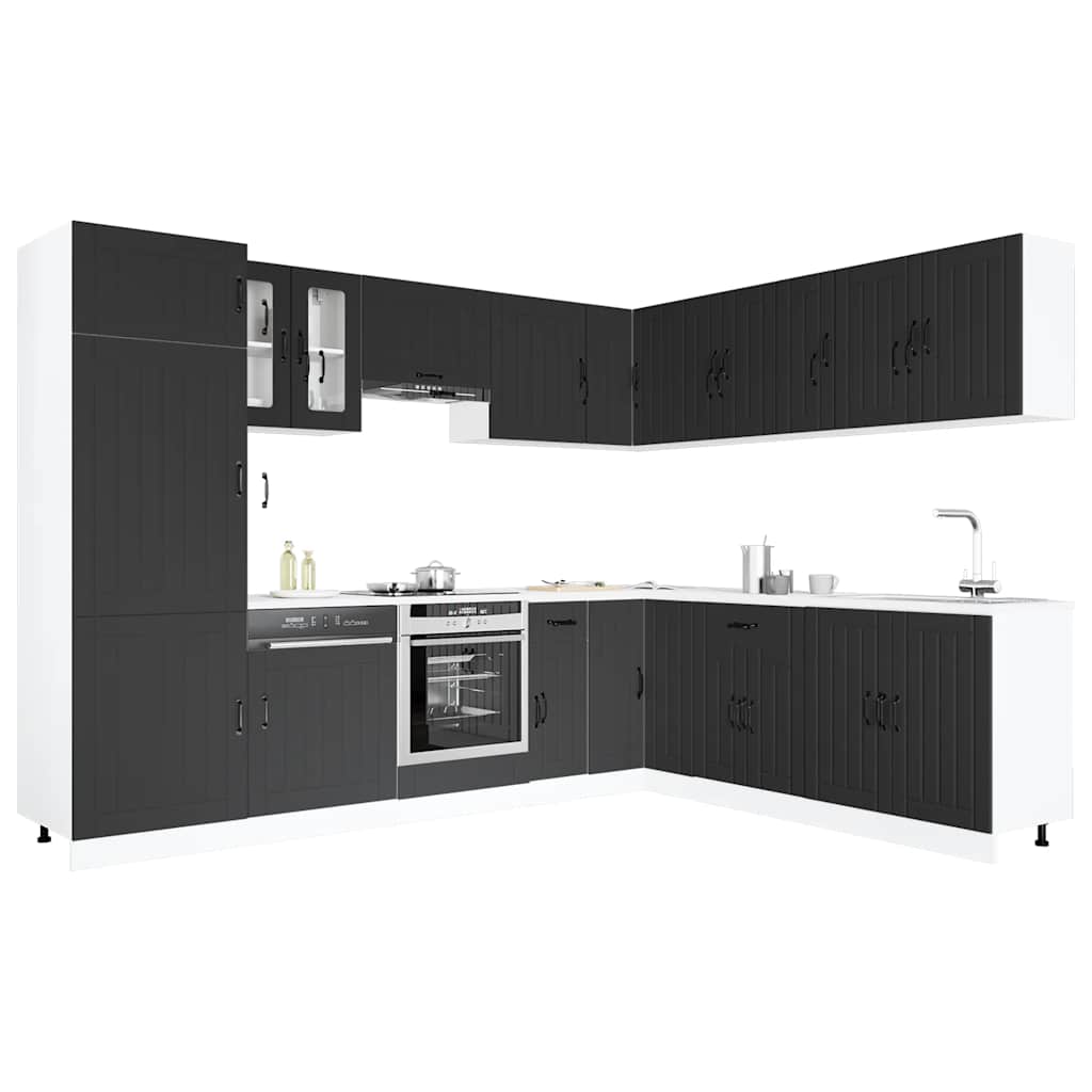 14-tlg. Küchenschrank-Set Lucca Weiß Holzwerkstoff