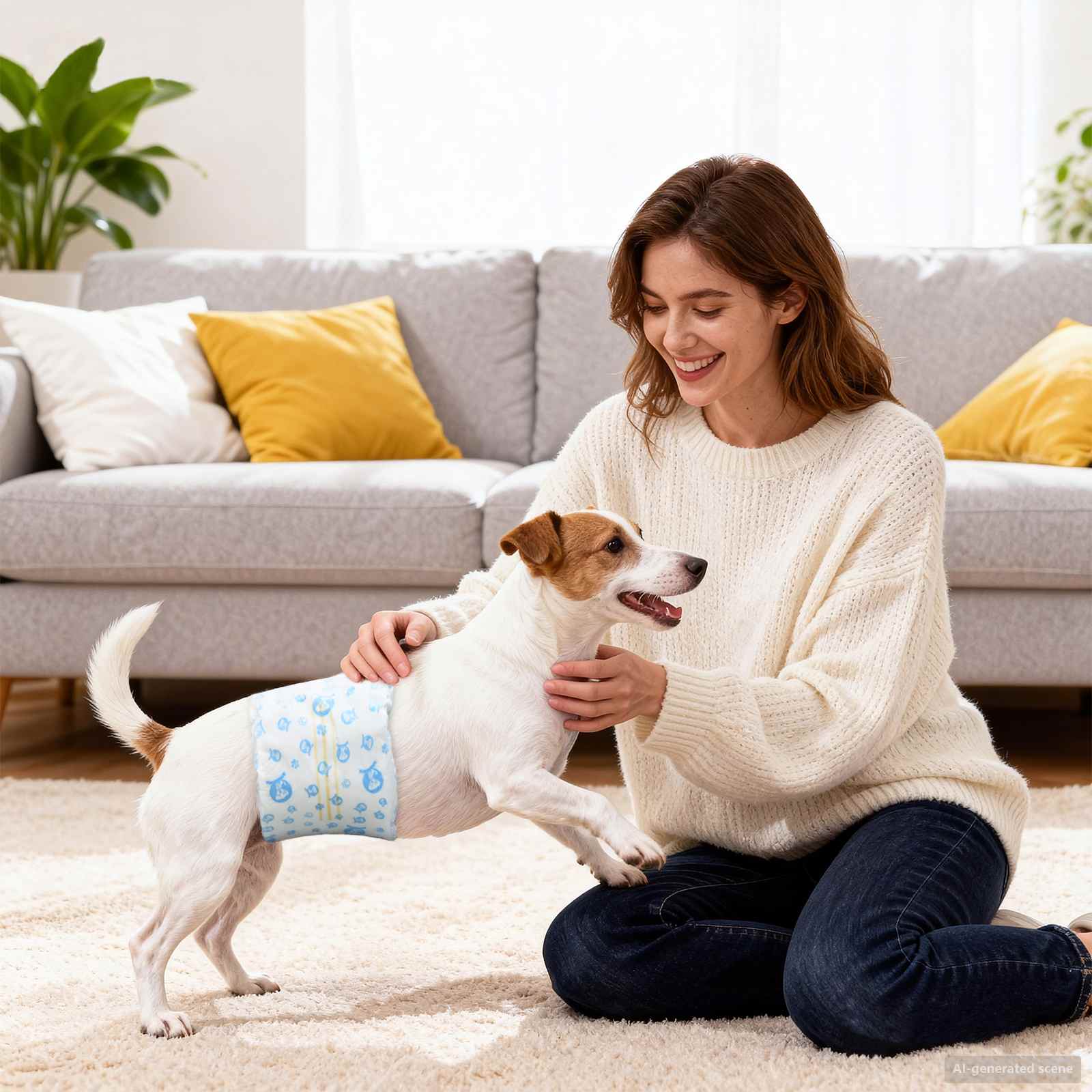 Einweg-Hundewindel für Rüden 30 pcs Weiß XS