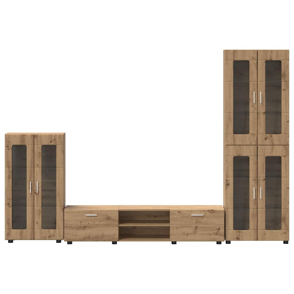 Highboard mit Regal FLORIN Weiß 60 x 35 x 182 cm Holzwerkstoff