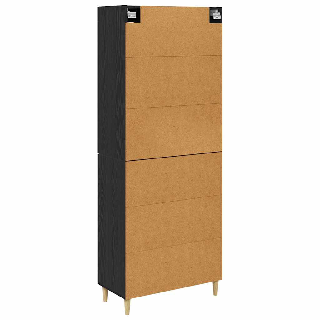 Highboard Altholz 69,5 x 34 x 180 cm Engineered Wood und Glas