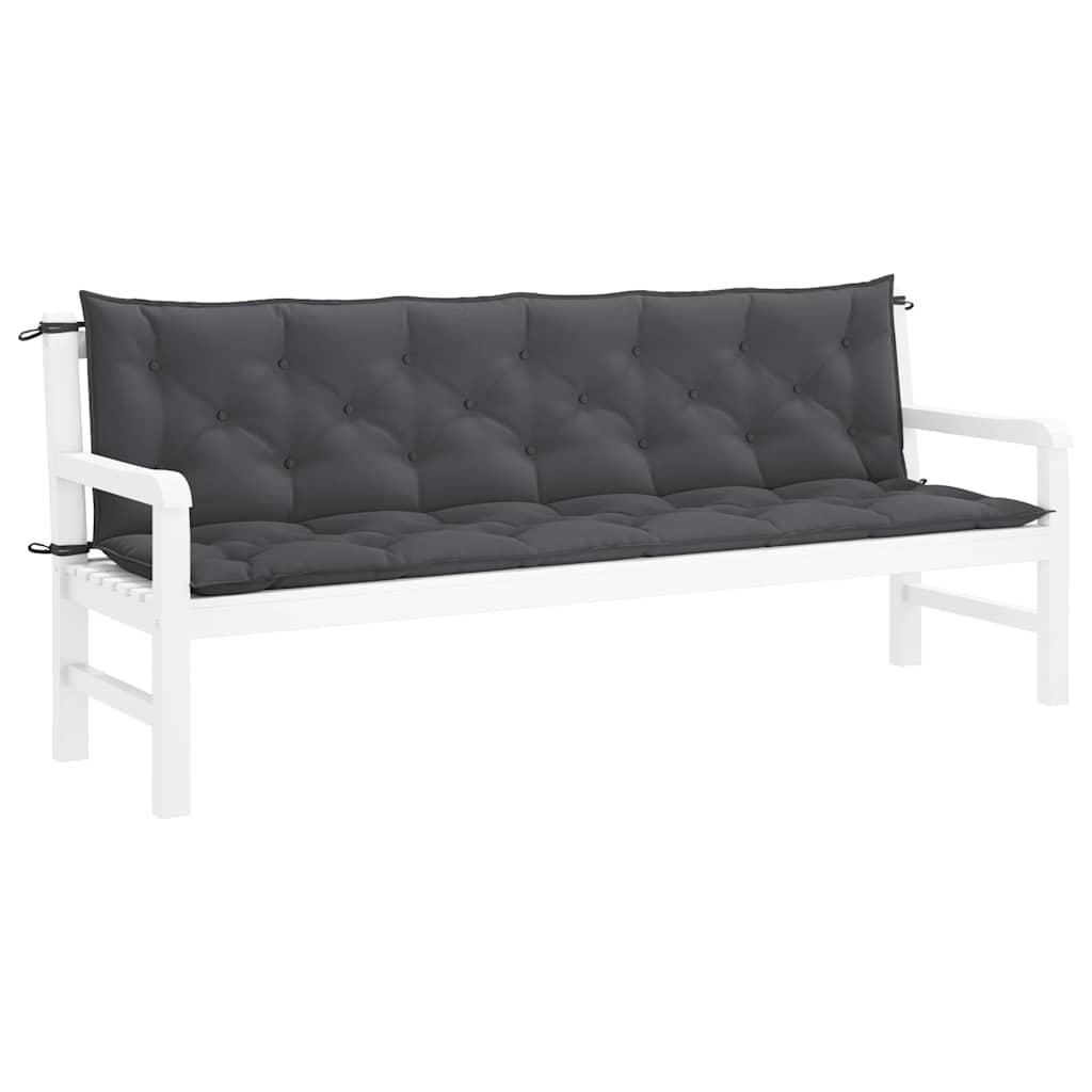 Gartenbank-Auflage Anthrazit 100x(50+50)x7 cm Oxford-Gewebe