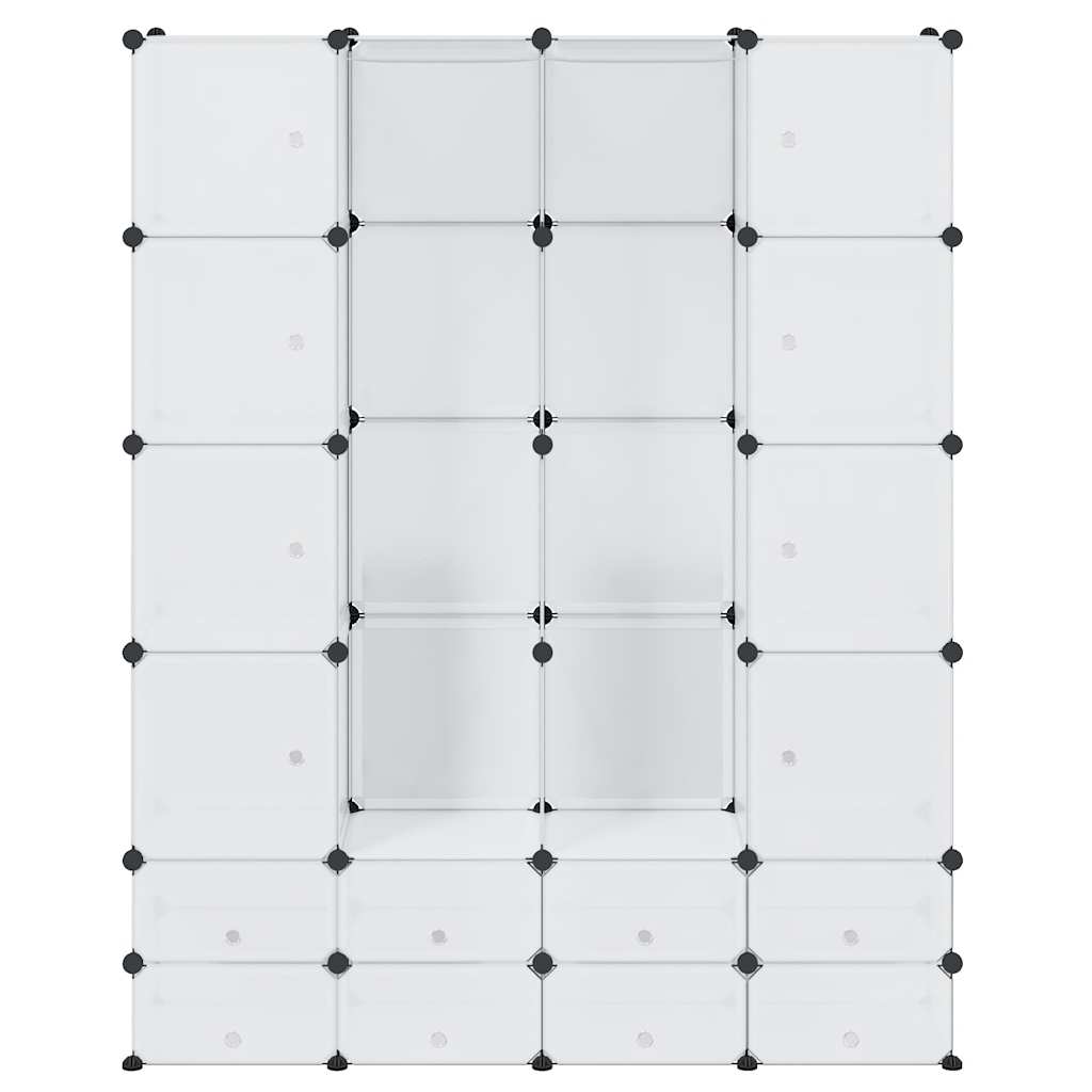 Modularer Schrank mit 9 Fächern 109x36,5x143cm Schwarz und Weiß