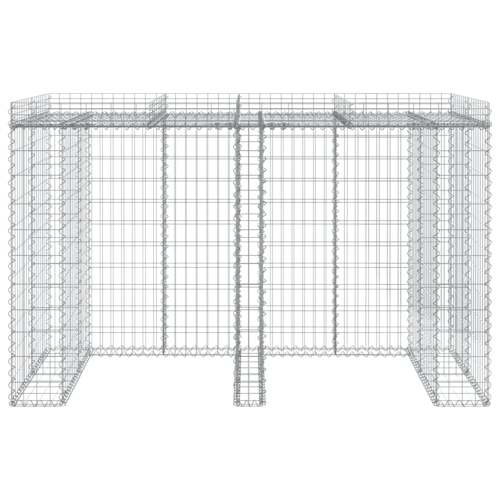Gabionen-Mülltonnenbox 110x91x120 cm Verzinktes Eisen