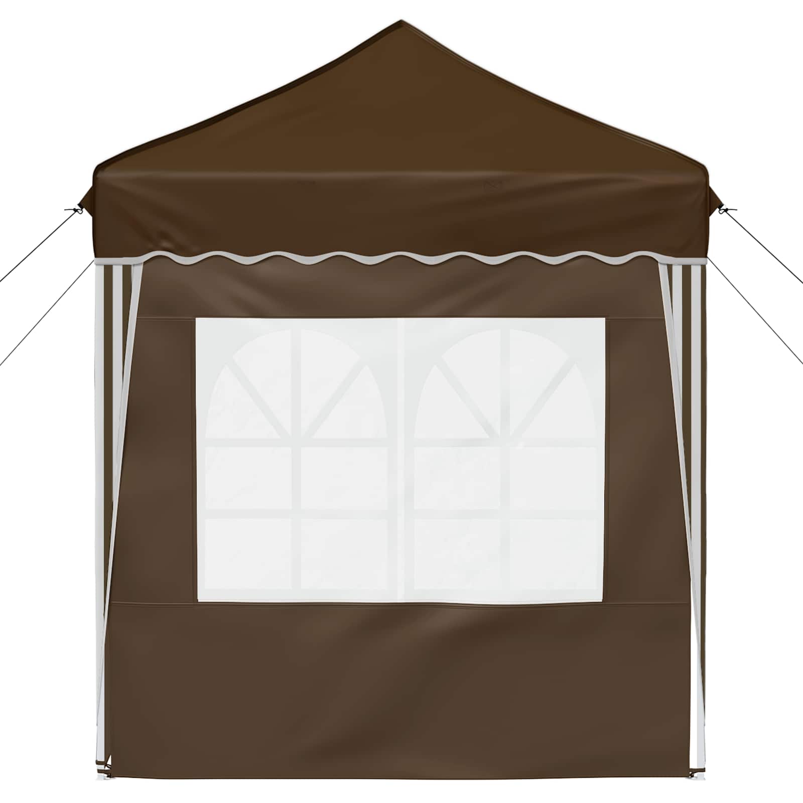 Pop-up Partyzelt 195 x 195 x 245 cm Creme Oxford-Stoff
