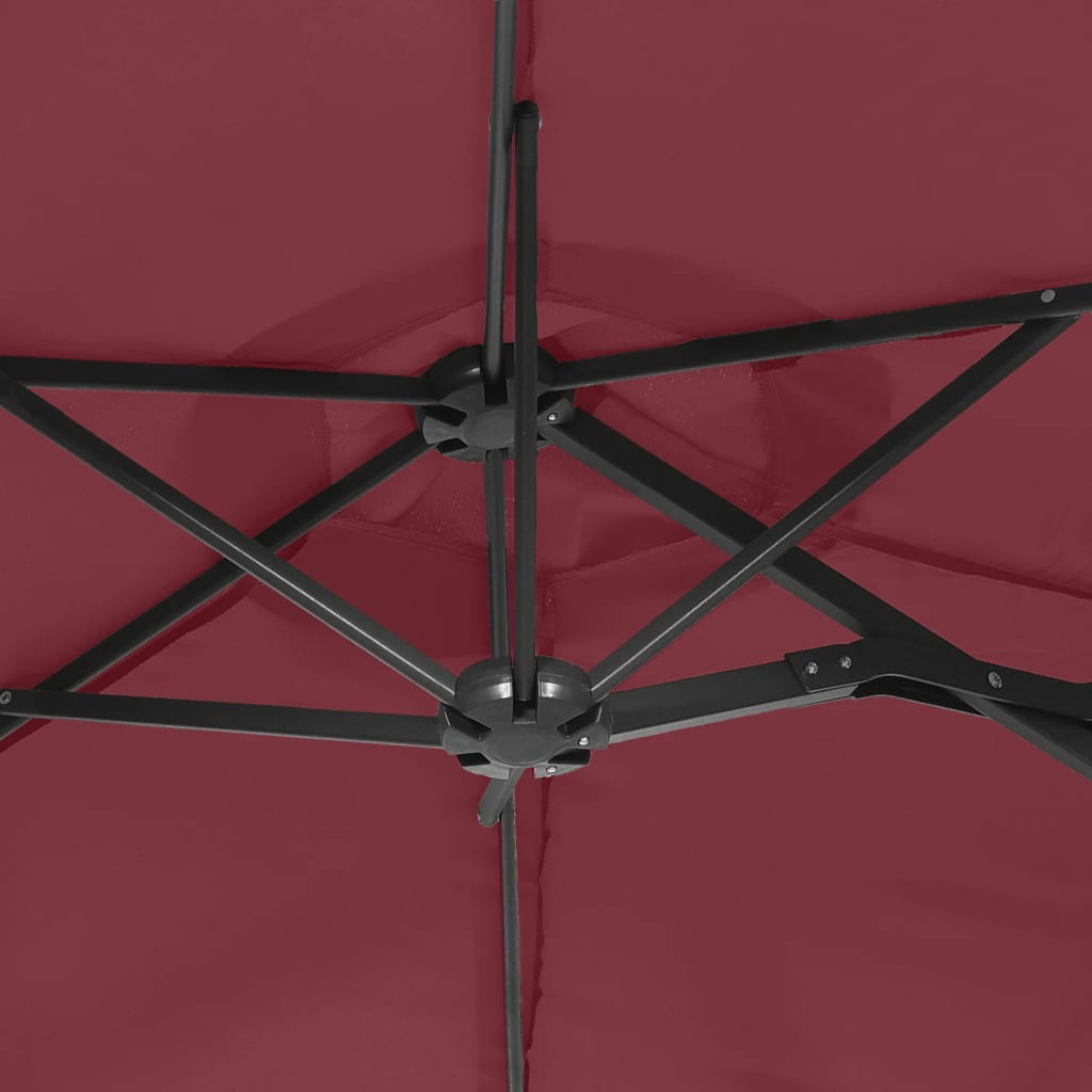 Doppel-Sonnenschirm Sandweiß 316x145 cm