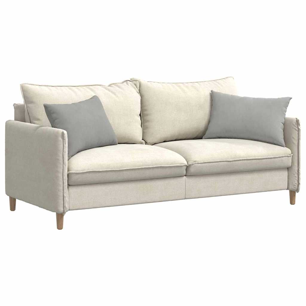Sofakissen 2 Stück Taupe 50 x 30 cm Stoff