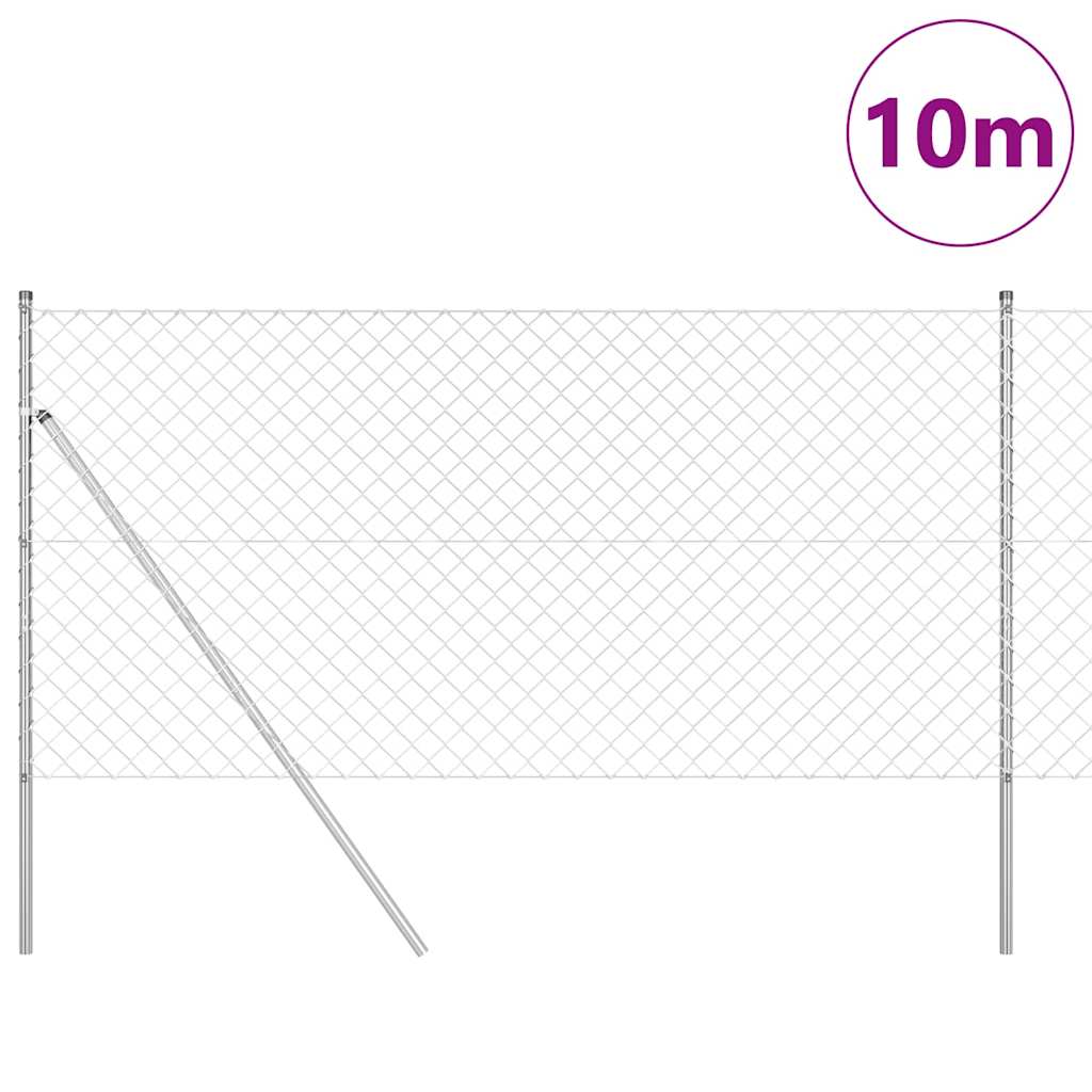 Outdoor Kettenglied-Zaun Erdfixierung 10 x 0,4 m Grün Netz