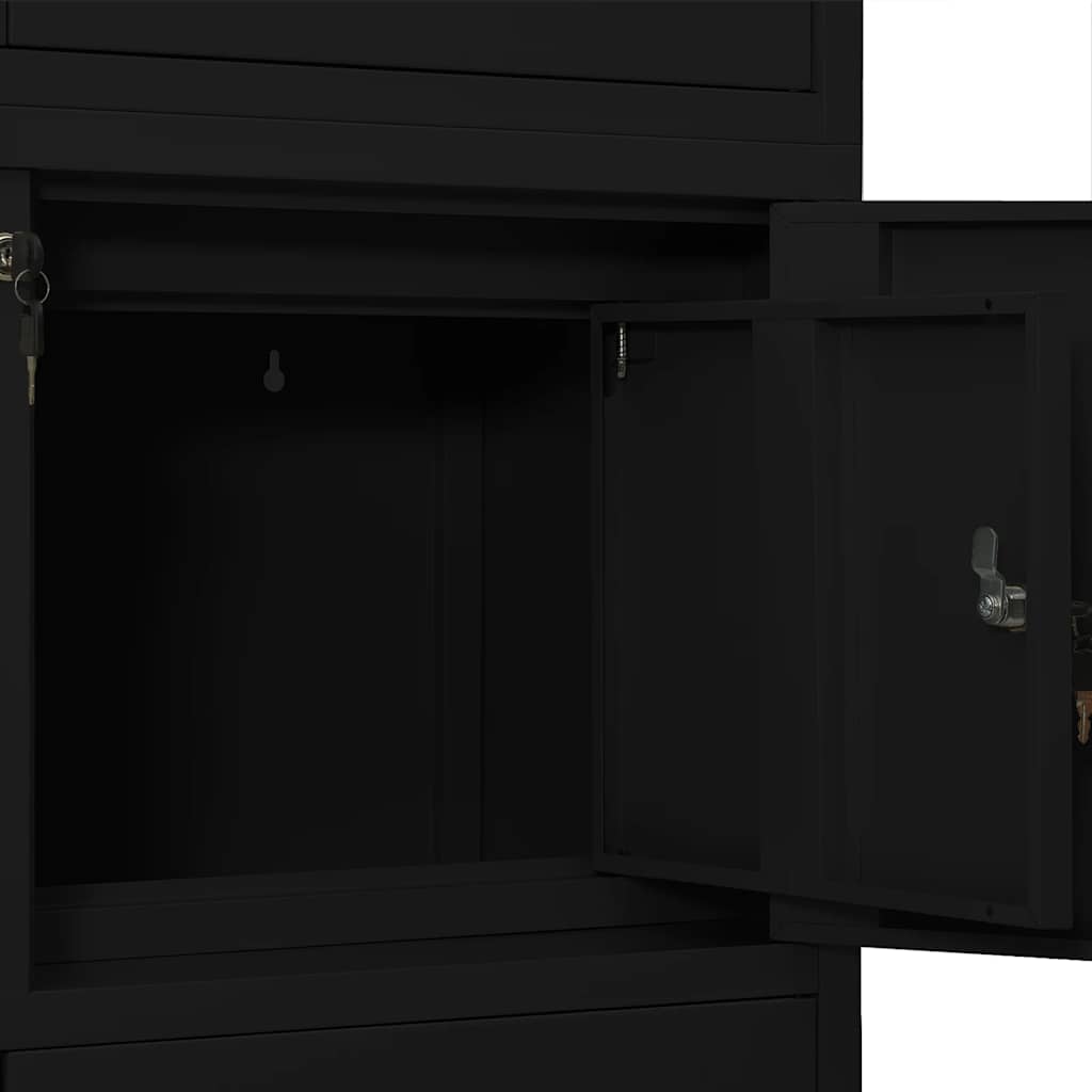 Büroschrank Weiß 90x40x180 cm Stahl