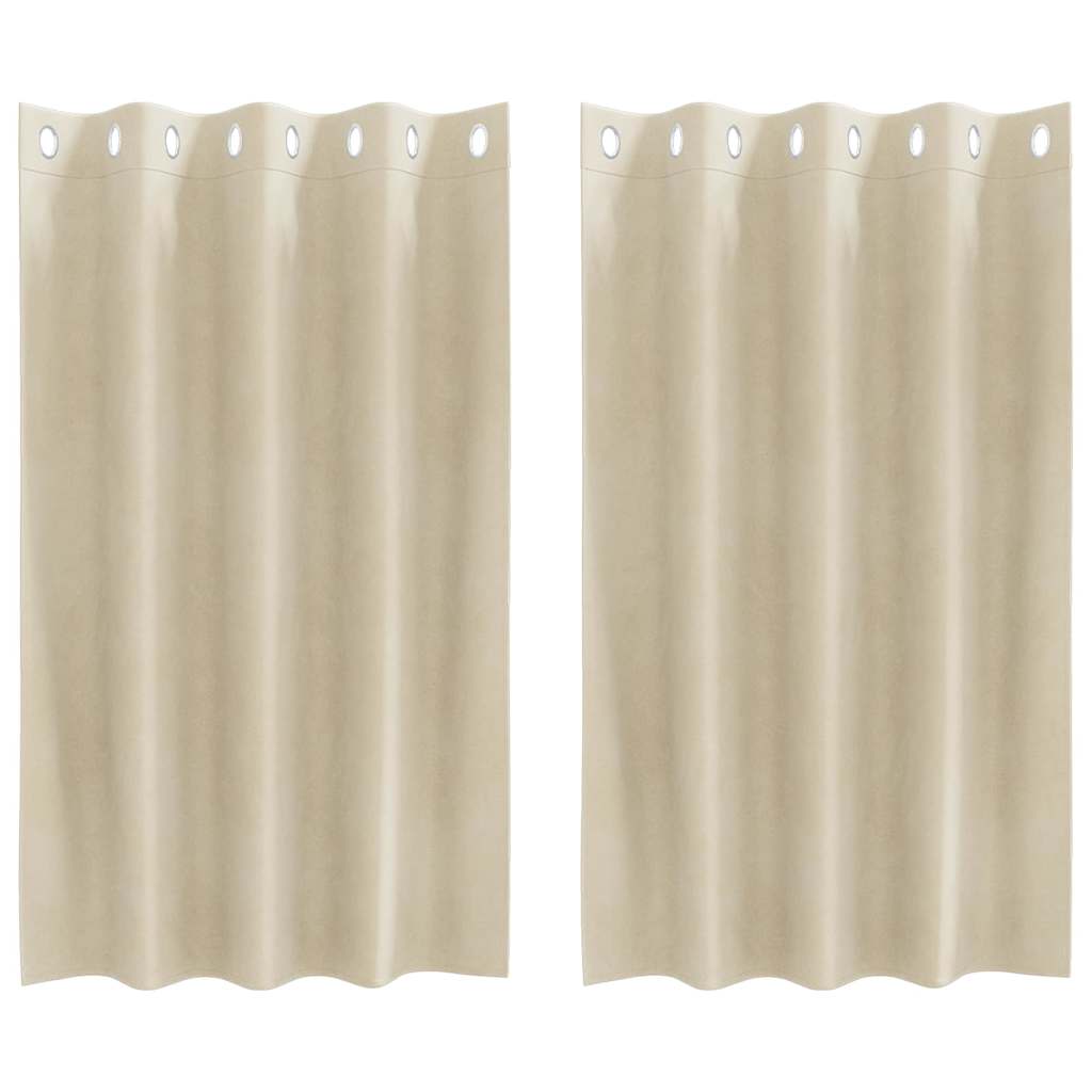 Verdunkelungsvorhänge 2 pcs Schwarz 140 x 140 cm Samt