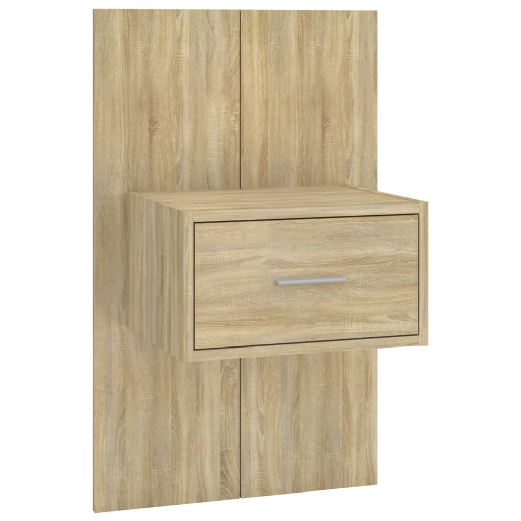 Kopfteil mit Nachttischen Weiß Holzwerkstoff