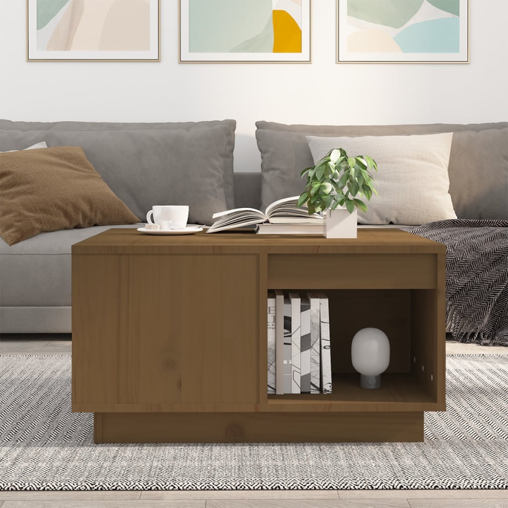 Couchtisch 100x101x40,5 cm Massivholz Kiefer