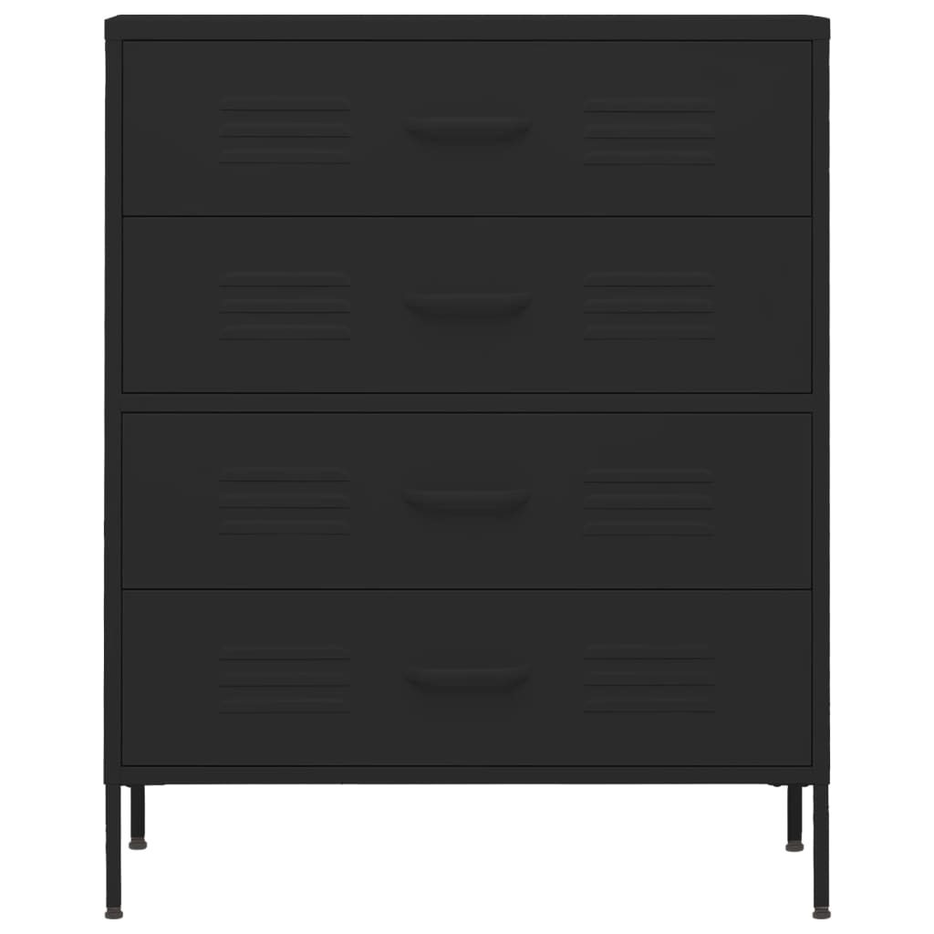 Kommode Olivgrün 80x35x101,5 cm Stahl