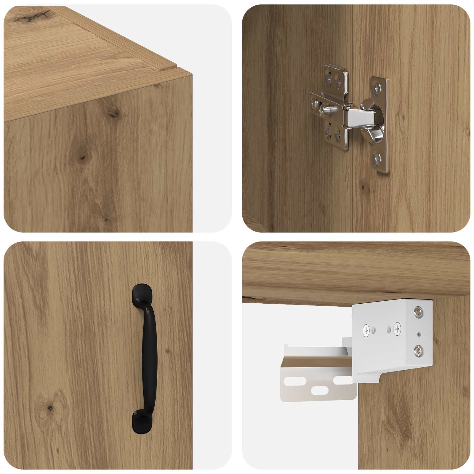 Hängeschrank Weiß 69,5x34x90 cm Holzwerkstoff