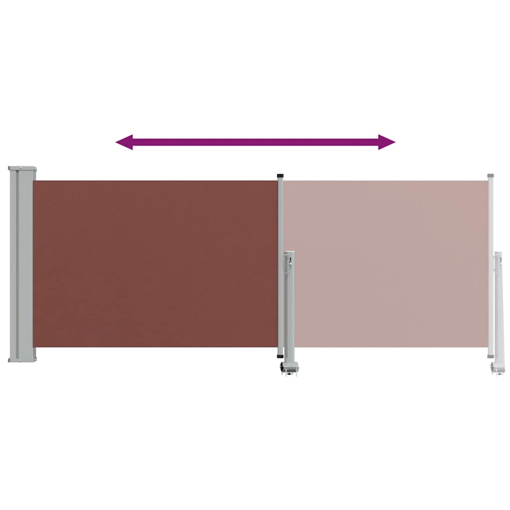 Seitenmarkise 60 x 300 cm 100% Polyester Eisen Stahl