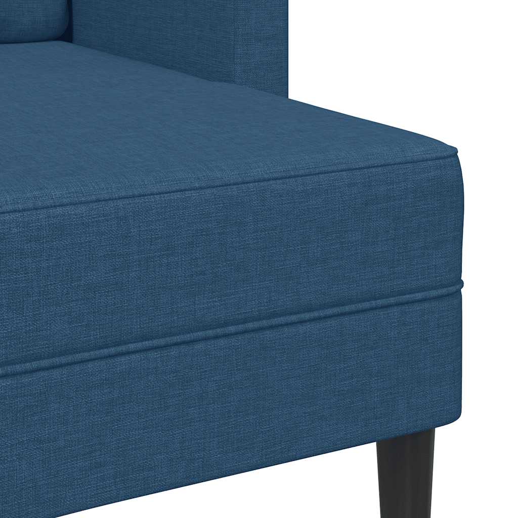 2-Sitzer-Sofa mit Chaiselongue L-Form Hellgrau 125 cm Stoff