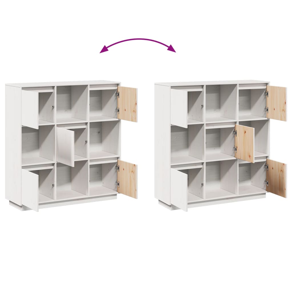 Highboard 110,5x35x117 cm Massivholz Kiefer