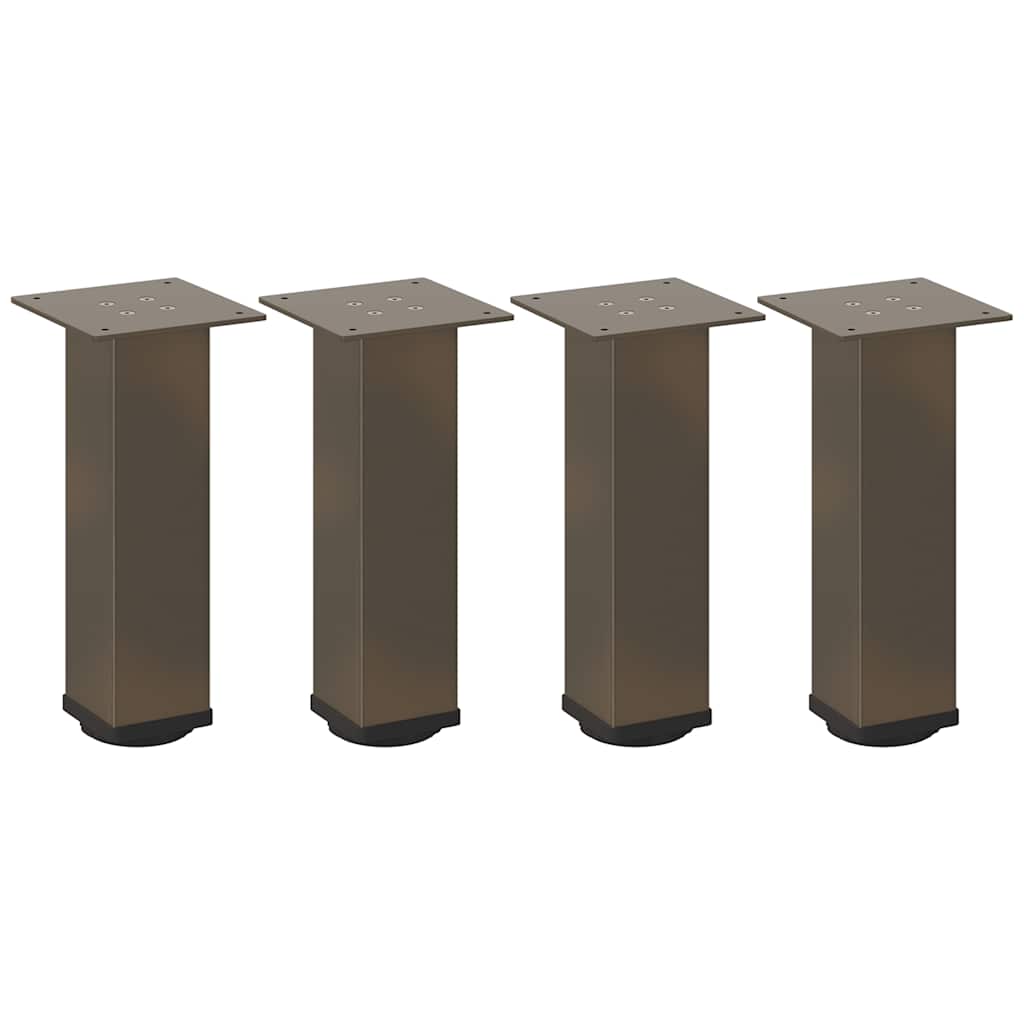 Bartischbeine 4 Stk. Schwarz 100-102 cm Stahl