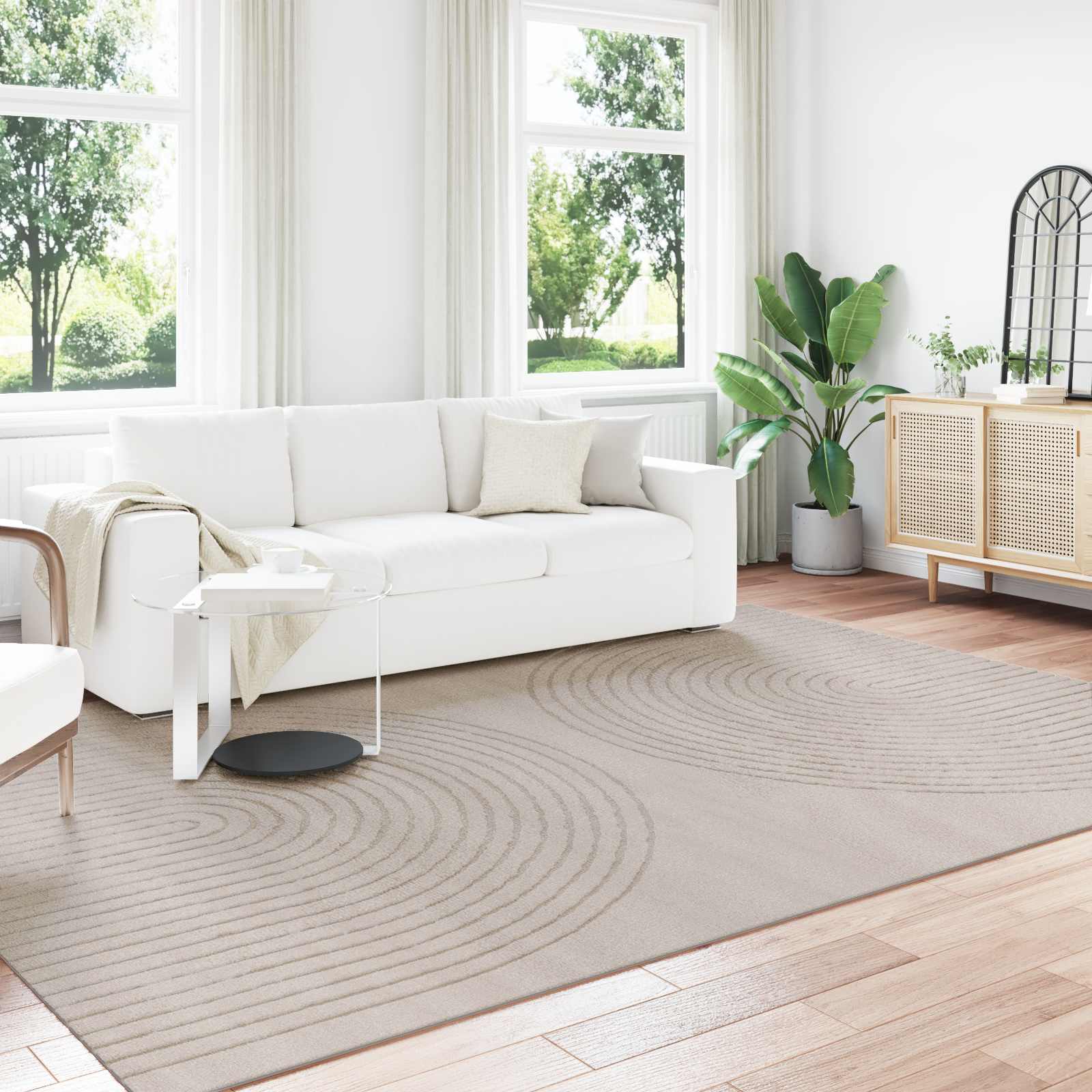 Bereichsteppiche Rechtwinklig GALATI Creme 150 x 80 cm