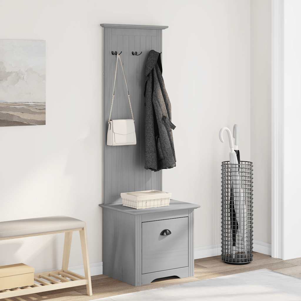 Flurschrank mit Haken BODO Weiß 50x40x157 cm