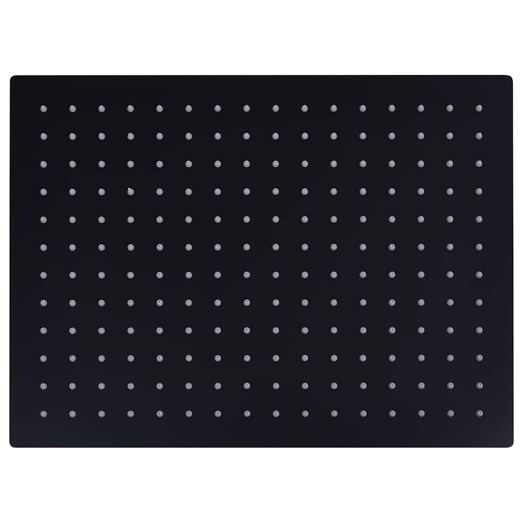 Regenbrause Edelstahl 40 cm Rund Schwarz