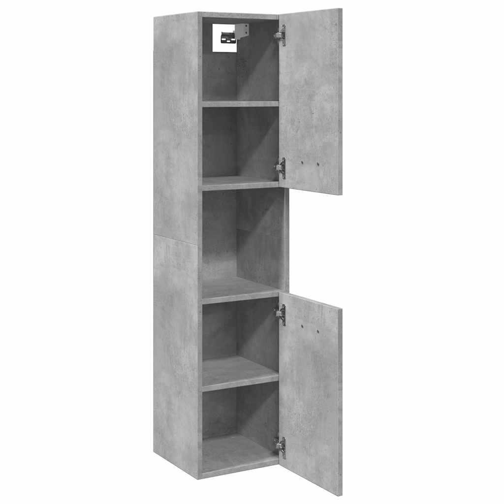 Badezimmerschrank Weiß 30x30x130 cm Holzwerkstoff