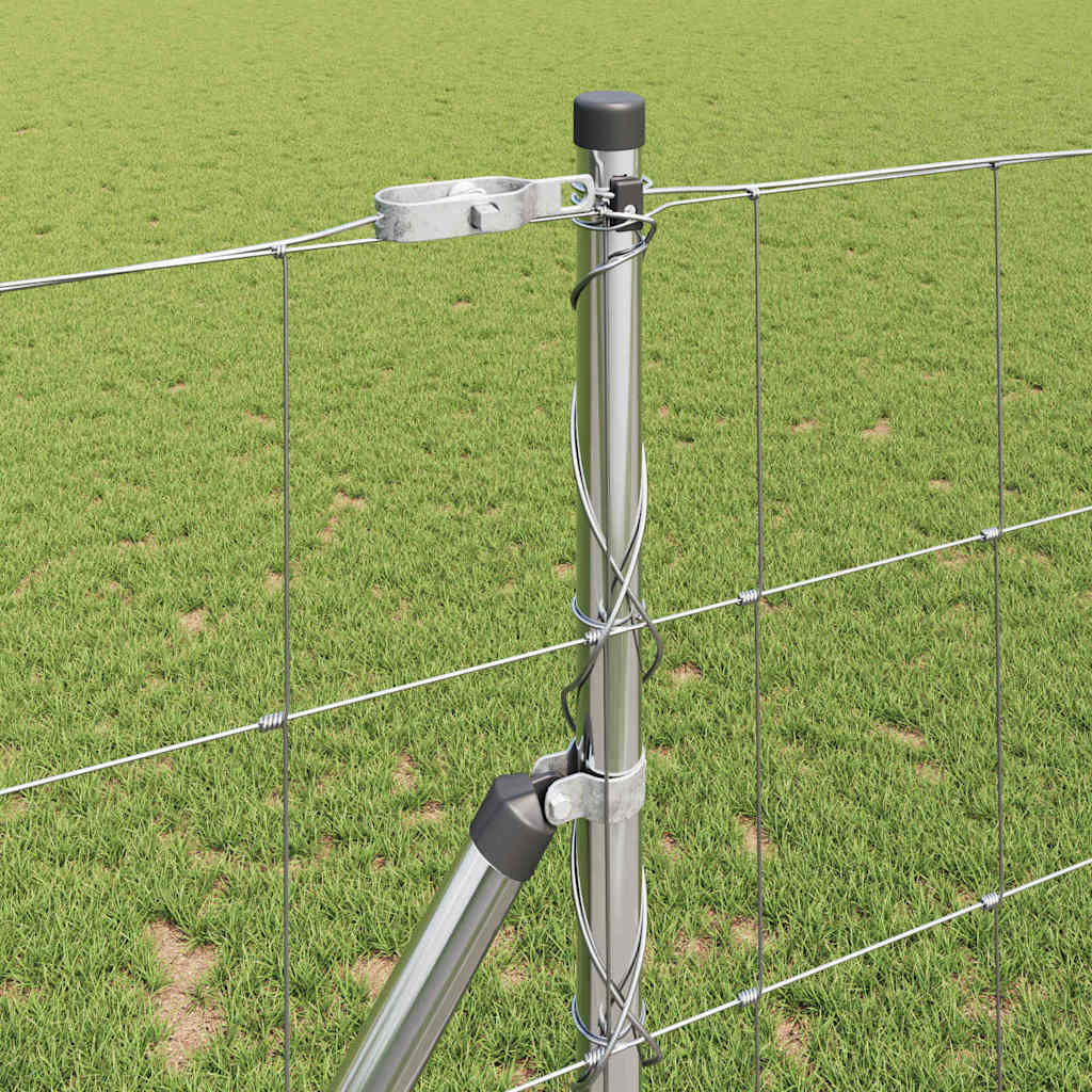 Ground Fix Geschweißter Drahtzaun 25 x 0,8 m Silber Netz