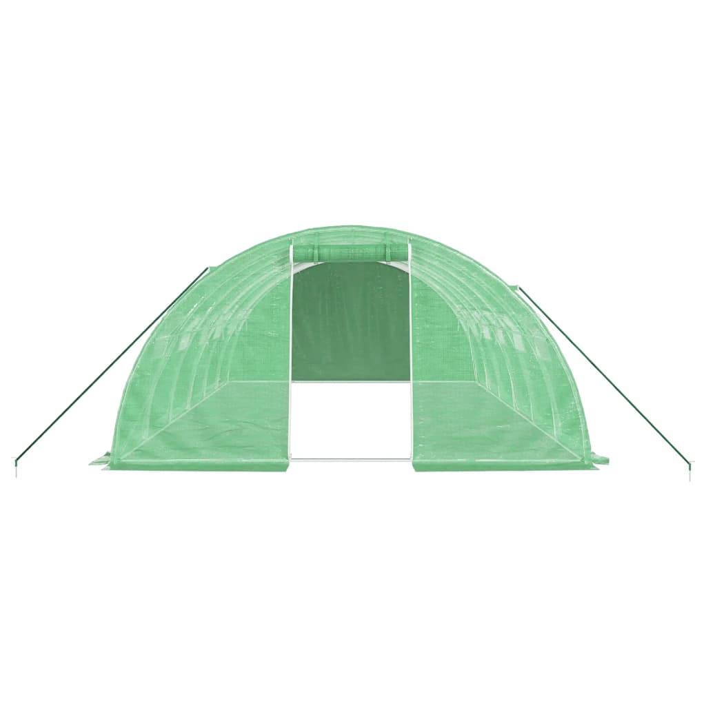 Gewächshaus mit Stahlrahmen Grün 8 m² 4x2x2 m