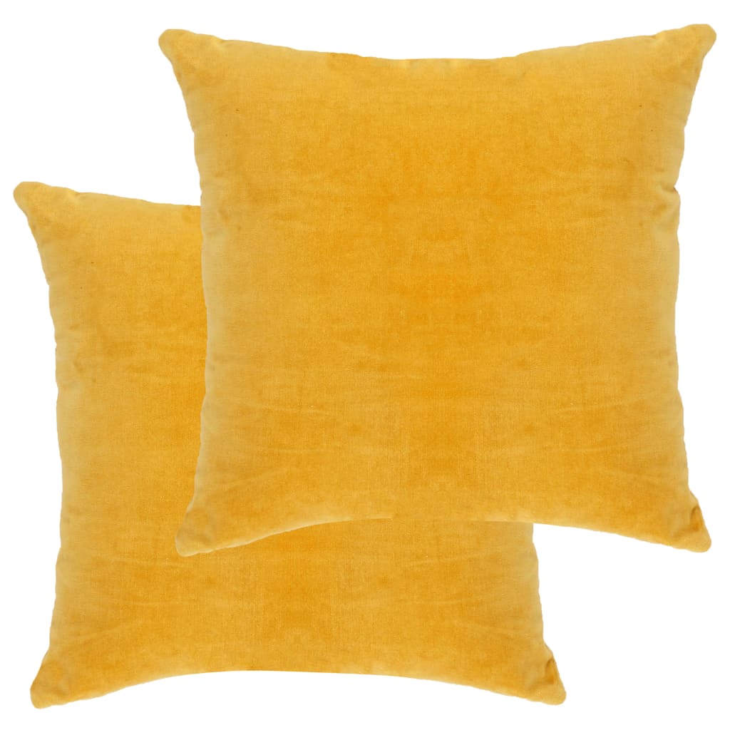 Kissen Baumwollsamt 2 Stk. 45×45 cm Gelb