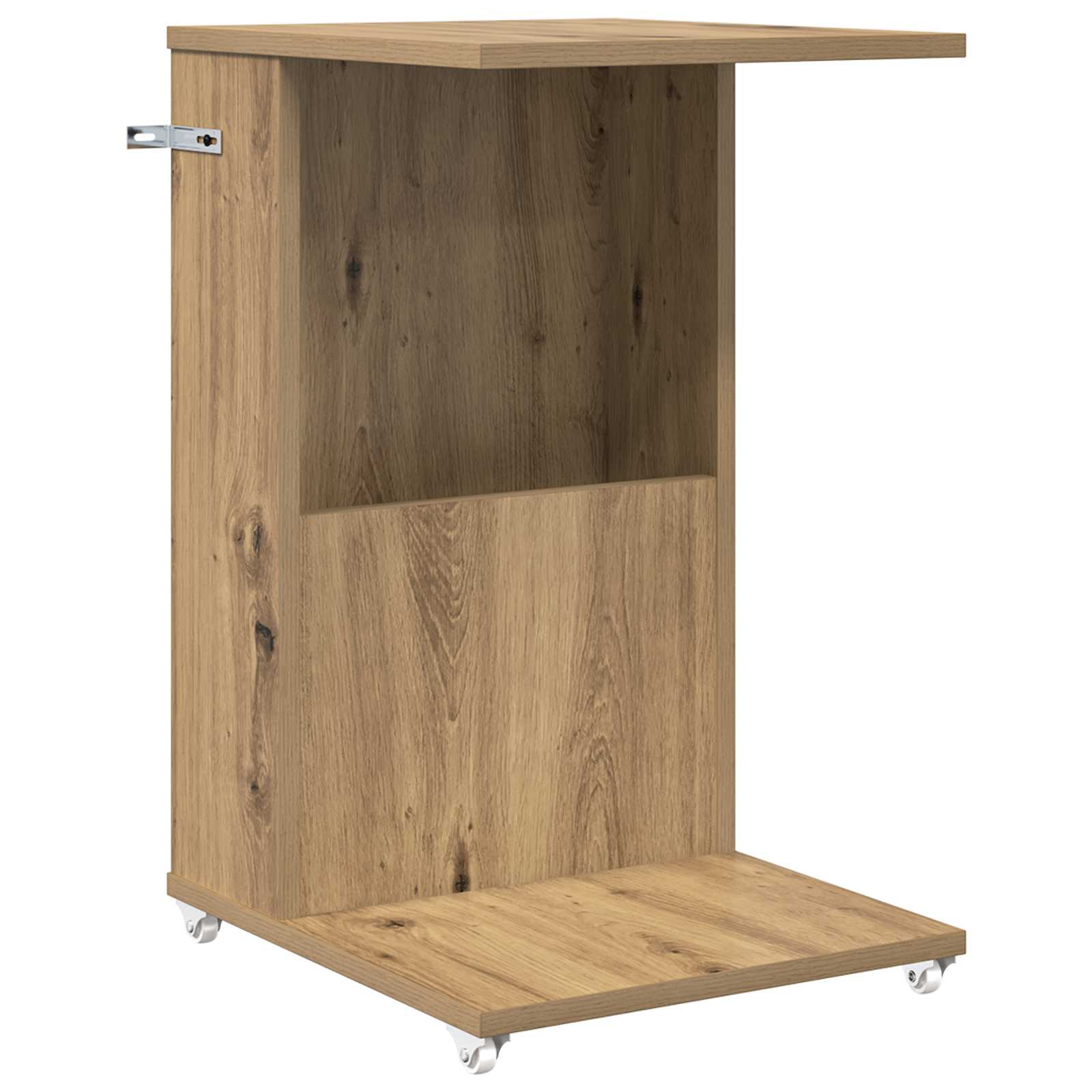 Beistelltisch Mit Rad Weiß 40 x 35 x 60 cm Holzwerkstoff