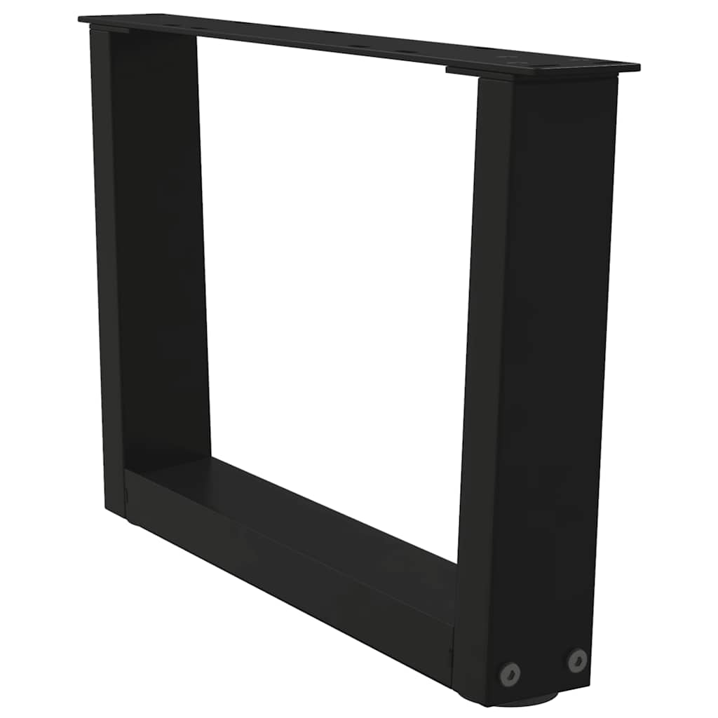 Couchtischbeine V-Form 2 Stück Schwarz 30x(30-31,3) cm Stahl