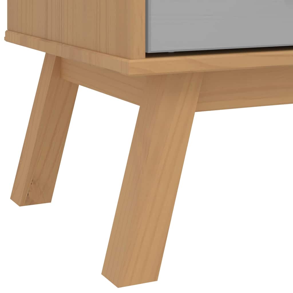 Schubladenschrank OLDEN Braun Massivholz Kiefer