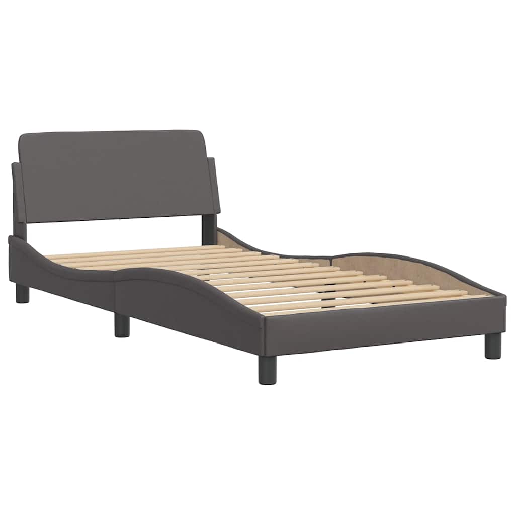 Bettgestell "Dover" Schwarz 80x200 cm Kunstleder