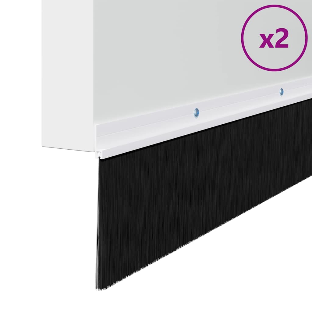 Aufsteck Türbürstendichtungen 2 pcs Braun 100 cm