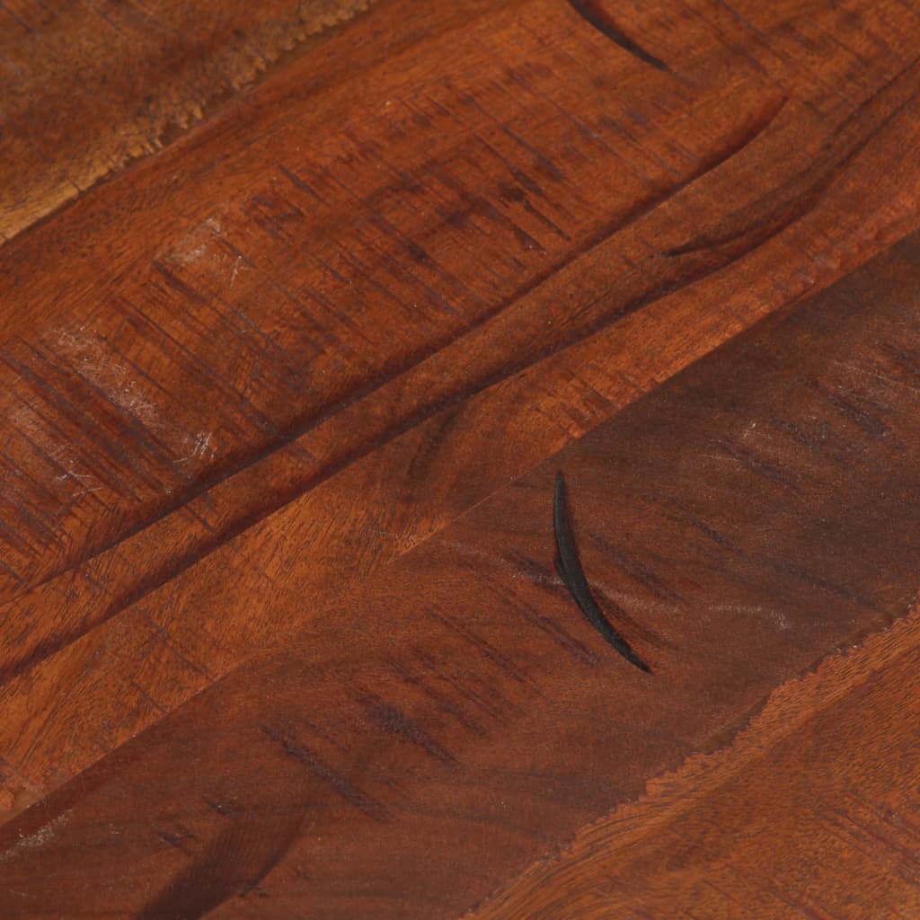 Tischplatte Ø 40x2,5 cm Rund Raues Massives Mangoholz