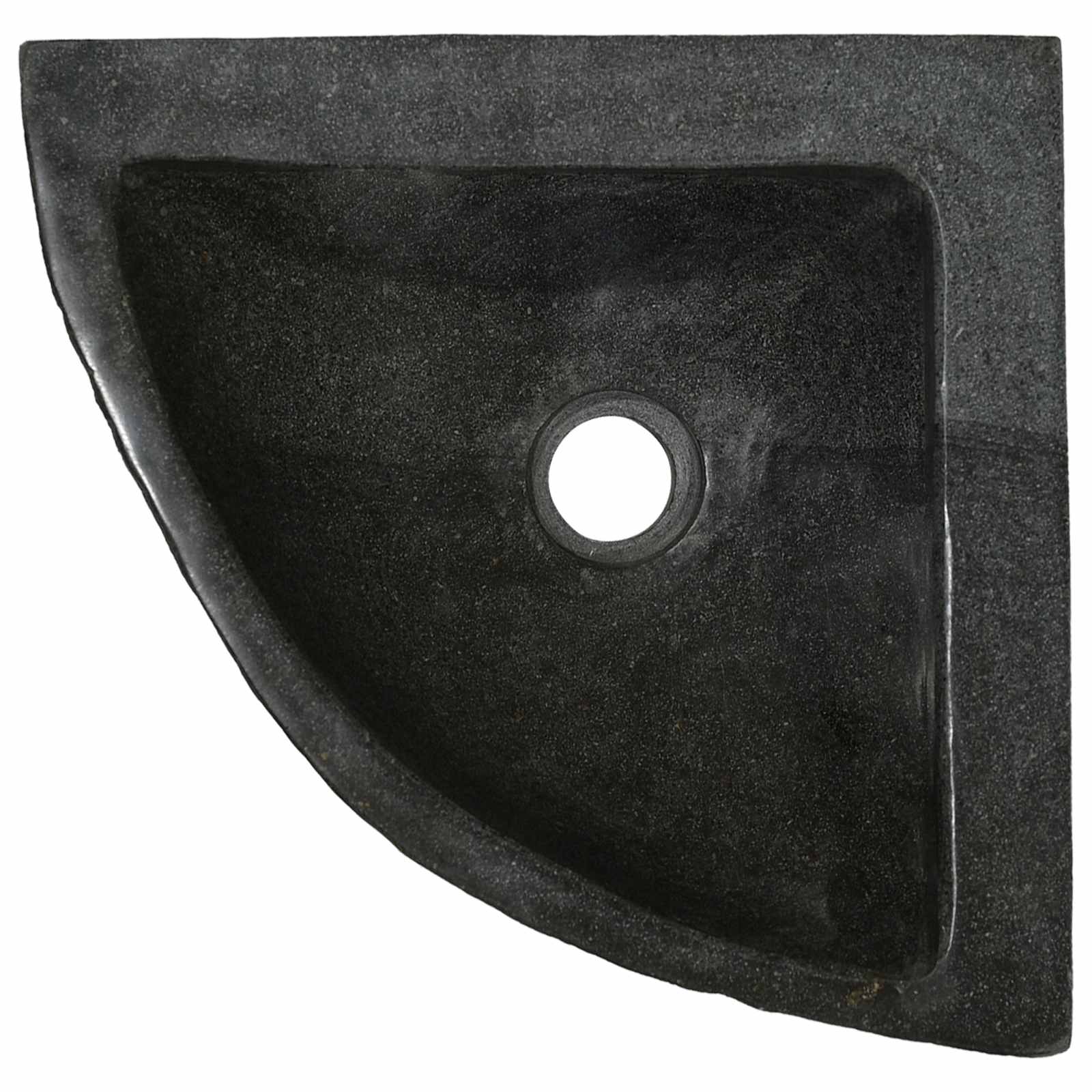 Waschbecken Grau (30-37) x (30-37) x 12 cm Flussstein