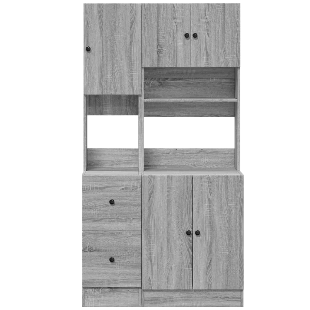 Küchenschrank Weiß 95x50x180 cm Holzwerkstoff