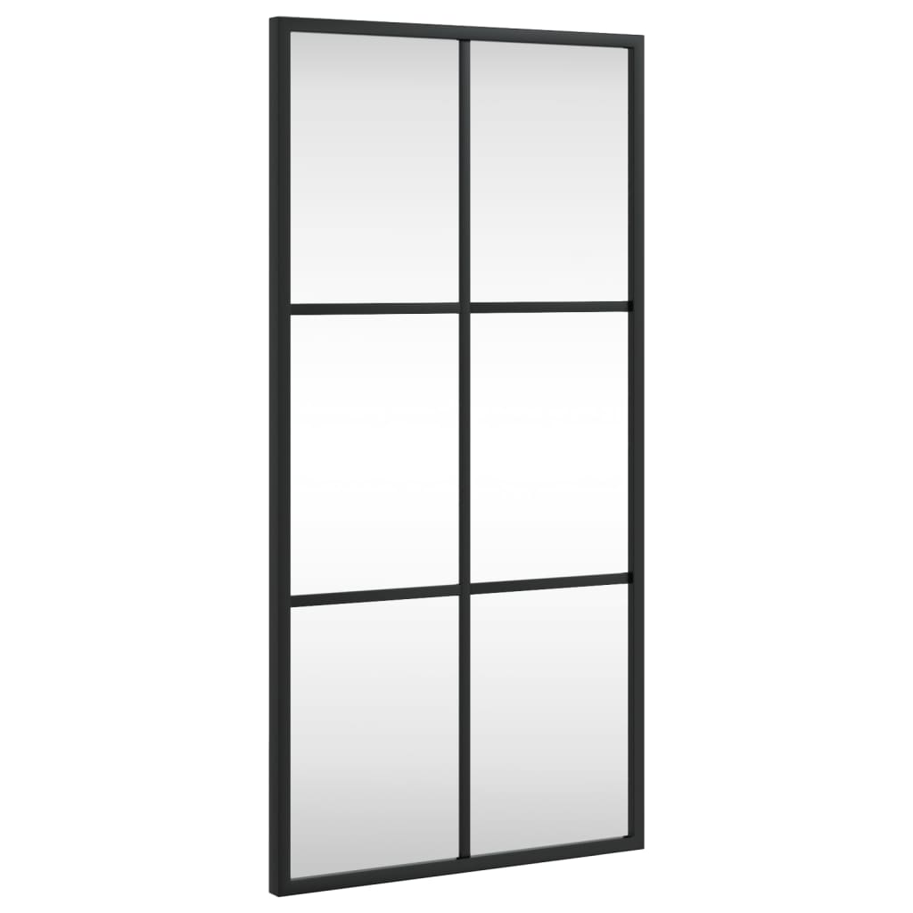 Wandspiegel Schwarz 60x40 cm Metall