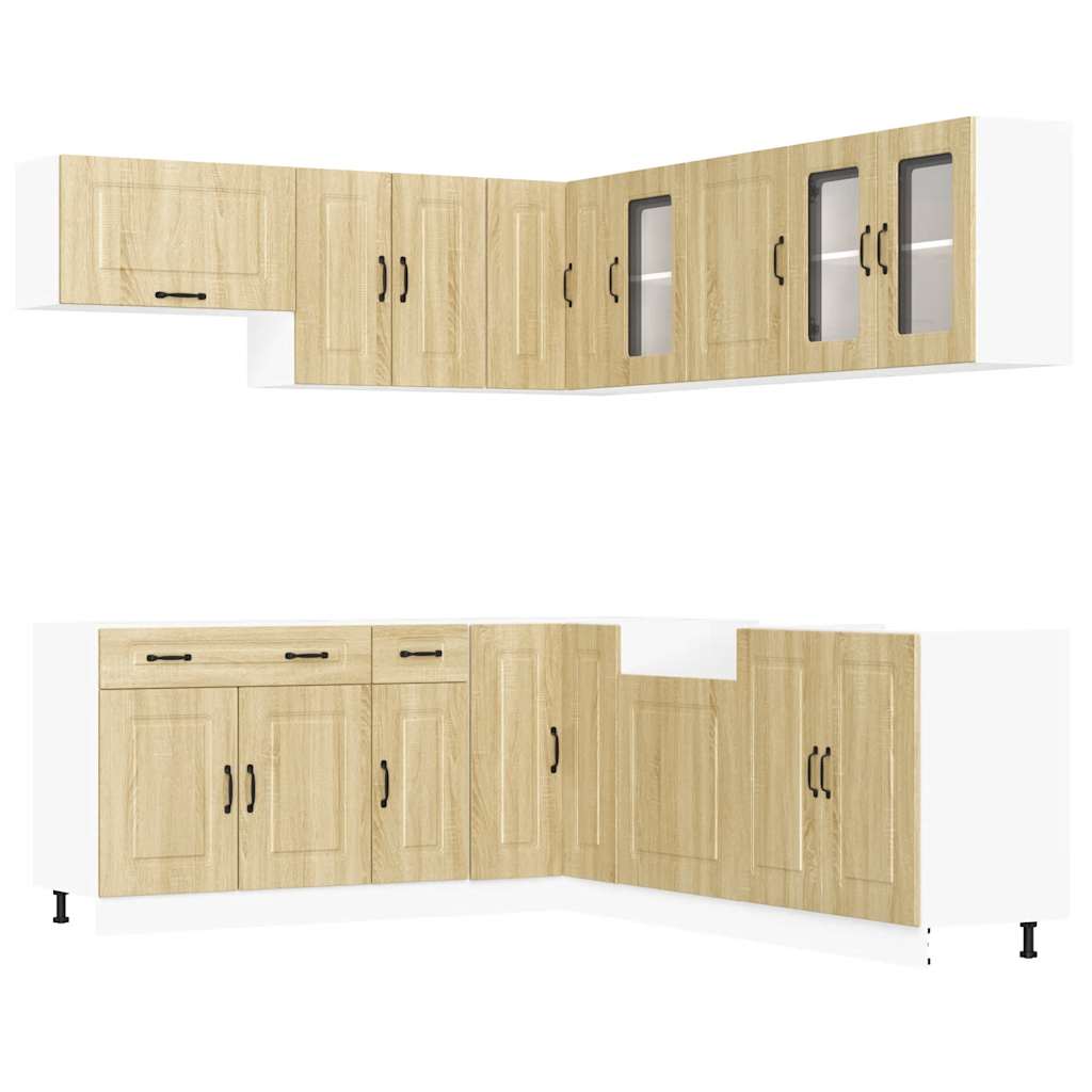 11-tlg. Küchenschrank-Set Kalmar Weiß Holzwerkstoff